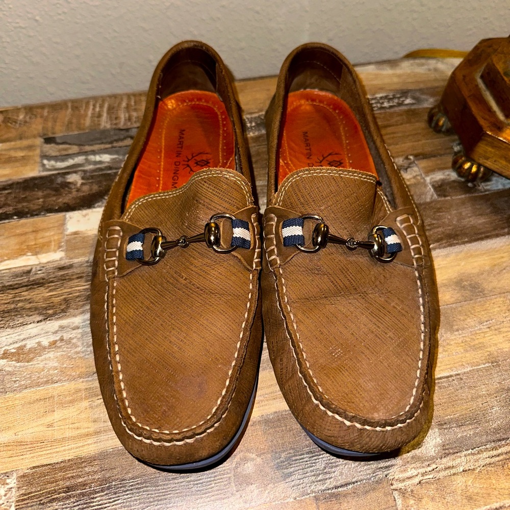 Martin Dingman Loafers. Bottoms have some wear.